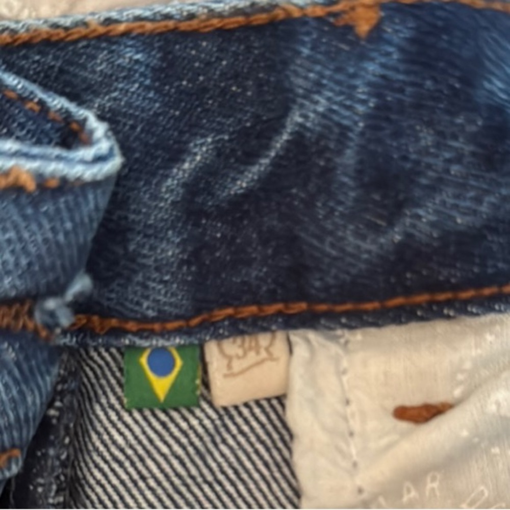 Farm Rio Wide Leg Embroidered Animals Dark Blue Jeans- Brazil Size 34 - Picture 10 of 10
